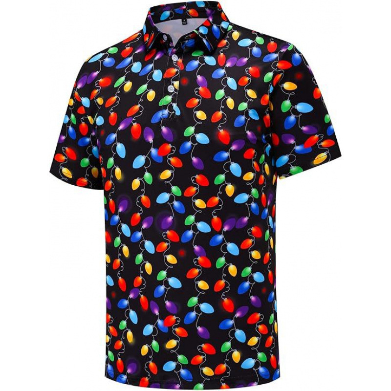 Muško polo majica, slim fit, 3D digitalni print, ljeto, kratki rukavi