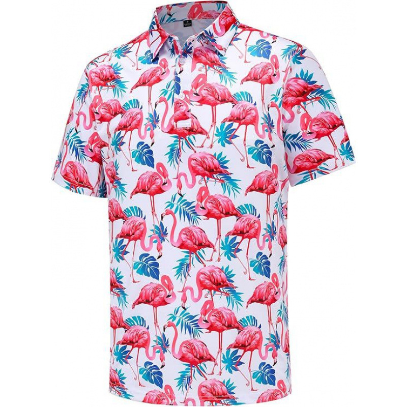 Muško polo majica, slim fit, 3D digitalni print, ljeto, kratki rukavi