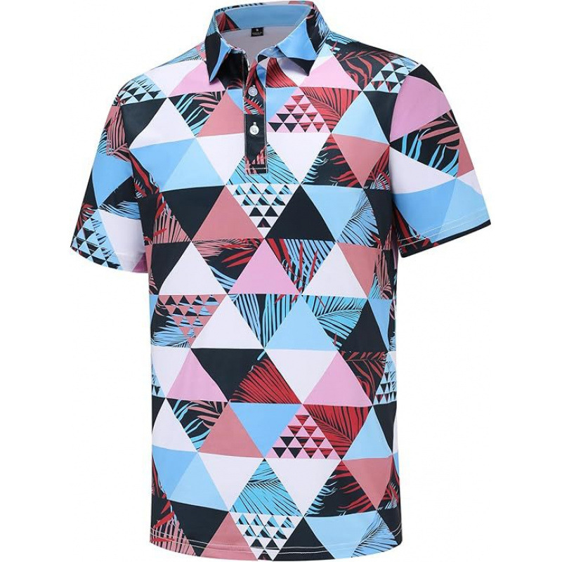 Muško polo majica, slim fit, 3D digitalni print, ljeto, kratki rukavi