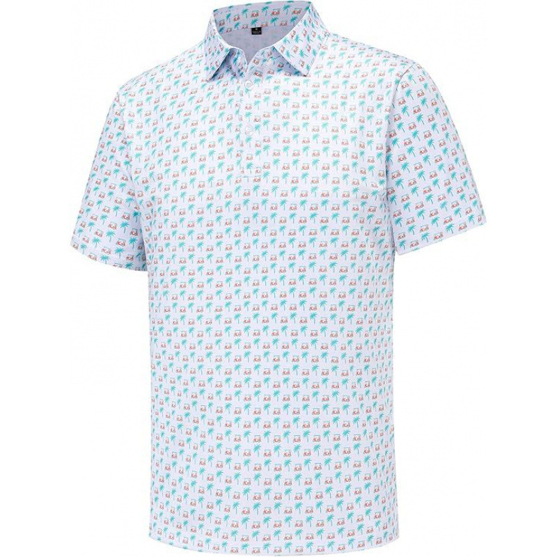 Muško polo majica, slim fit, 3D digitalni print, ljeto, kratki rukavi