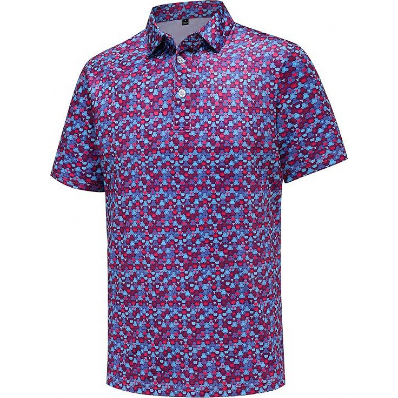 Muško polo majica, slim fit, 3D digitalni print, ljeto, kratki rukavi