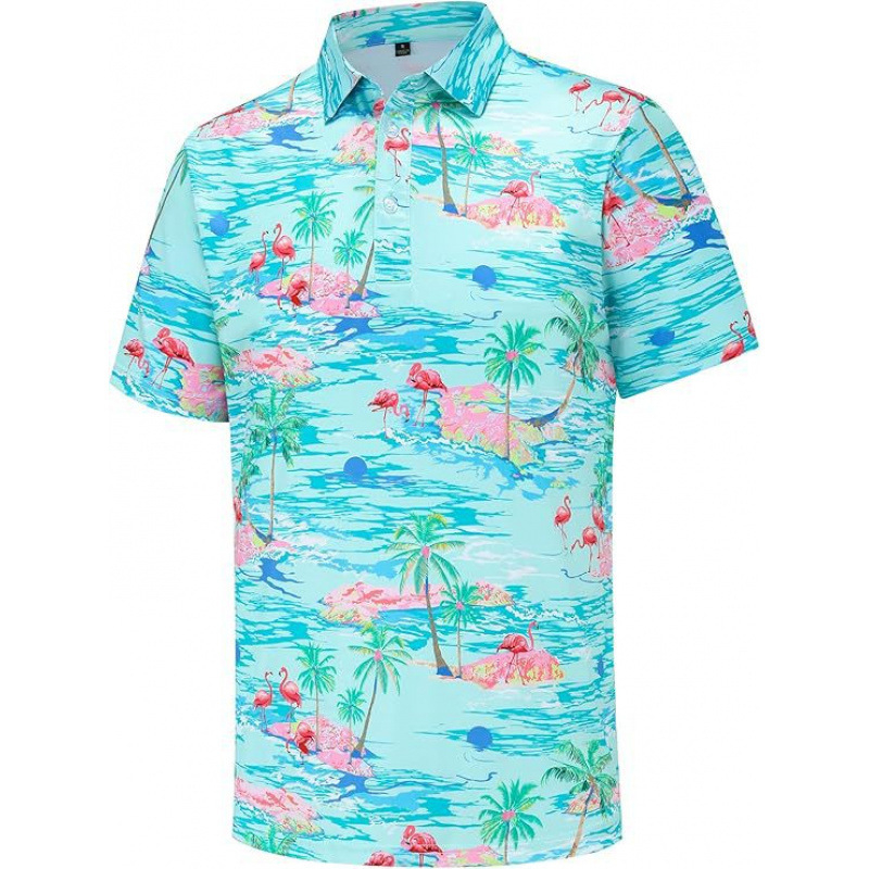 Muško polo majica, slim fit, 3D digitalni print, ljeto, kratki rukavi