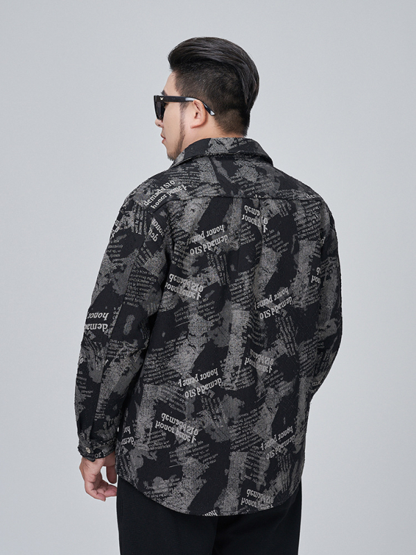 Fleece-betétes és vastag anyagú farmerdzseki ing gallérral, patch zsebekkel, 65% pamut / 35% poliészter, fiatalokat célzó utcai stílus, téli viselet