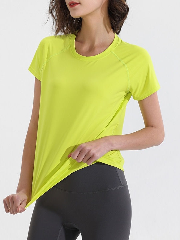 Tricou fitness cu plasă respirabilă, croială Slim, Nylon, mâneci scurte, cusături reflectorizante (Compoziție materială: 80%)