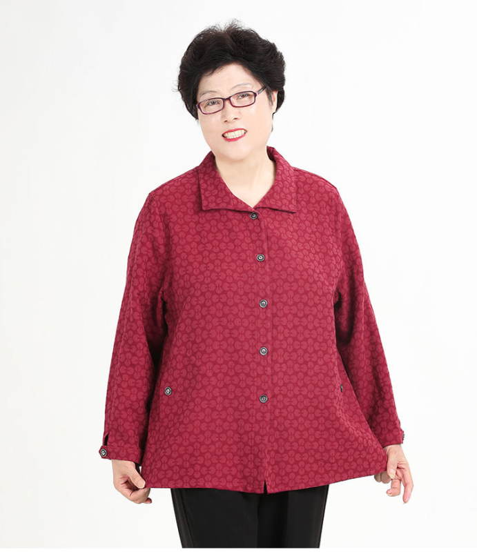 Cardigan din bumbac jacquard, model floral, guler polo, croială lejeră
