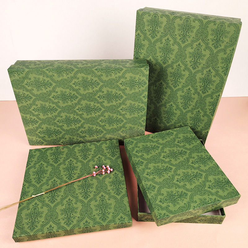 Dovanų dėžutė su raštuotu kaspinu, iš popieriaus, die-cut pjovimas, madingas ir paprastas stilius, pritaikoma pakuotė, kilmė Anhui