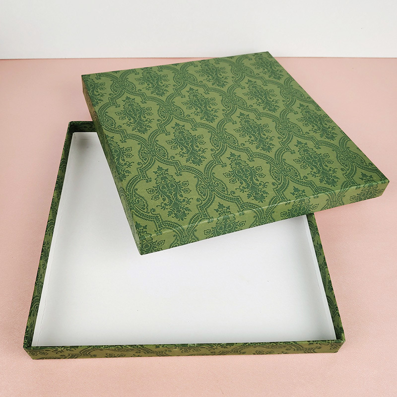 Dovanų dėžutė su raštuotu kaspinu, iš popieriaus, die-cut pjovimas, madingas ir paprastas stilius, pritaikoma pakuotė, kilmė Anhui