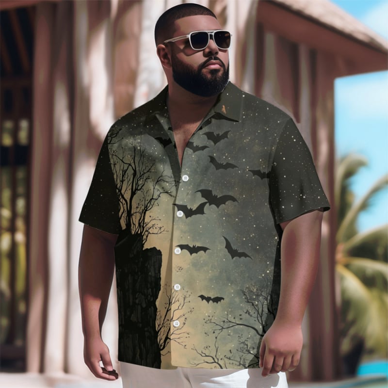 Férfi rövid ujjú ing, 3D nyomtatással, laza szabás, poliészter anyag, nyár, utazás