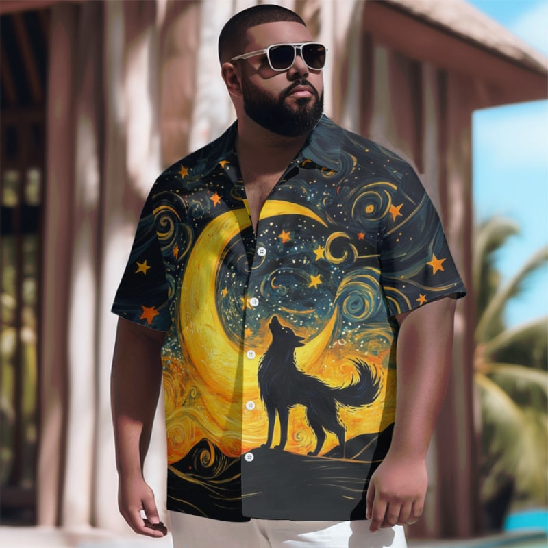 Férfi rövid ujjú ing, 3D nyomtatással, laza szabás, poliészter anyag, nyár, utazás