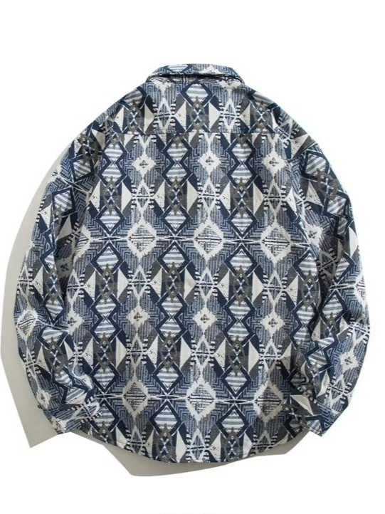 Košulja s florálnim printom, slobodan kroj, dugi rukavi, polyester smjesa