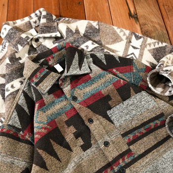 Košieľkové sako z hrubého vlneného materiálu, dlhé rukávy, štvorcový golier, voľný strih, jednobarevný, kapsy a gombíky, jesenné/zimné voľnočasové nosenie