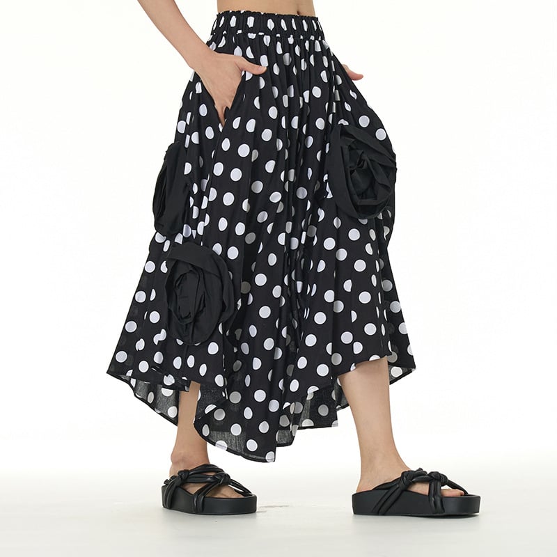 Fustă cu siluetă umbrelă, design colaj, țesătură din bumbac pentru cămașă, 95% bumbac, stil urban