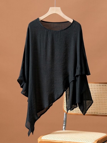 Bluza lejeră de protecție solară pentru femei, poliester, mâneci 3/4, lungime 50–65 cm, subțire, vară