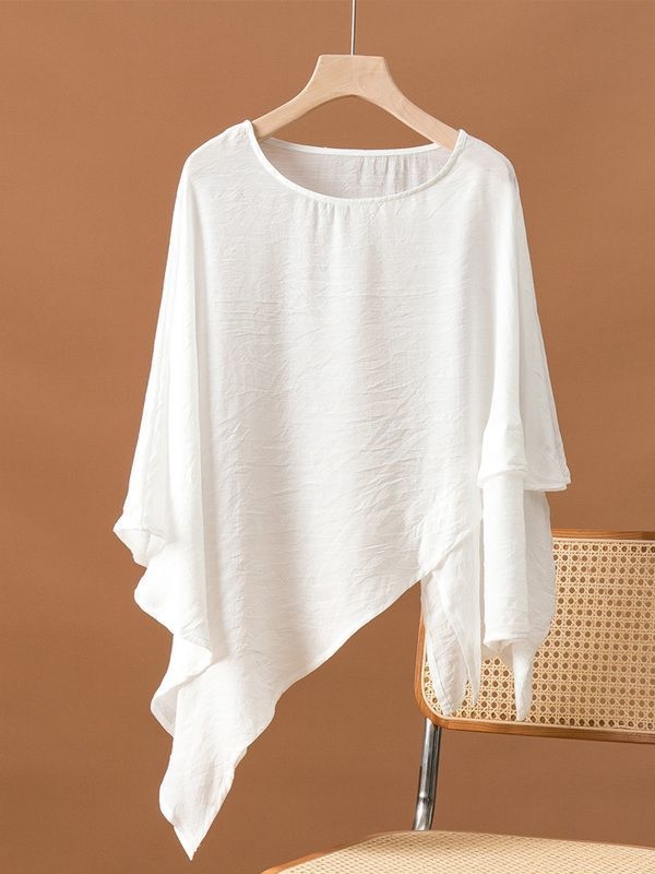 Bluza lejeră de protecție solară pentru femei, poliester, mâneci 3/4, lungime 50–65 cm, subțire, vară