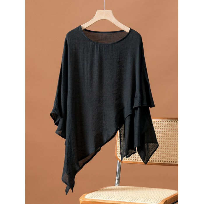 Bluza lejeră de protecție solară pentru femei, poliester, mâneci 3/4, lungime 50–65 cm, subțire, vară