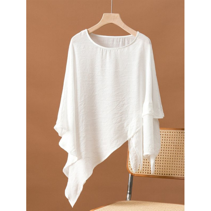 Bluza lejeră de protecție solară pentru femei, poliester, mâneci 3/4, lungime 50–65 cm, subțire, vară