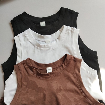 Γυναικεία αμάνικη αθλητική μπλούζα, αναπνεύσιμο νάιλον ύφασμα, γρήγορο στέγνωμα, χωρίς επένδυση στήθους, κατάλληλο για γιόγκα και γυμναστική