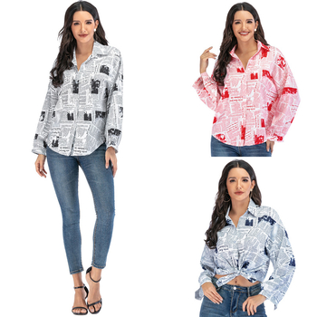 Cămașă pentru femei în stil street hipster, poliester cu fibră clorinată, alte modele, primăvara 2020