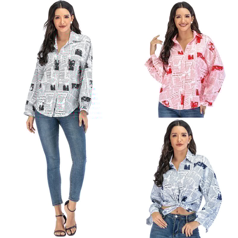 Cămașă pentru femei în stil street hipster, poliester cu fibră clorinată, alte modele, primăvara 2020