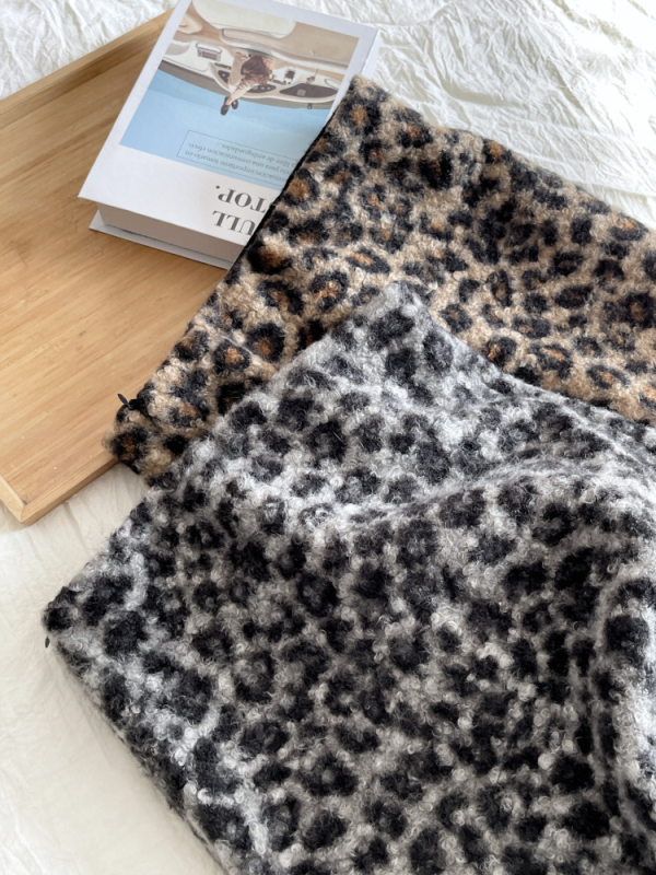 Ženska suknja s leopard printom, A-linija, srednja duljina, pamukova mješavina materijala, zima 2025