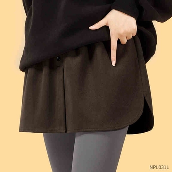 Hanorac de iarnă cu design care acoperă șoldurile și bază stratificată, fustă evazată detaliu, țesătură mercerizată, amestec lână-poliester, Primăvara 2025