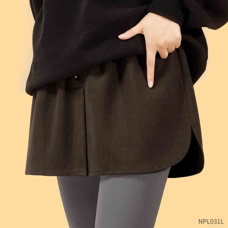 Hanorac de iarnă cu design care acoperă șoldurile și bază stratificată, fustă evazată detaliu, țesătură mercerizată, amestec lână-poliester, Primăvara 2025