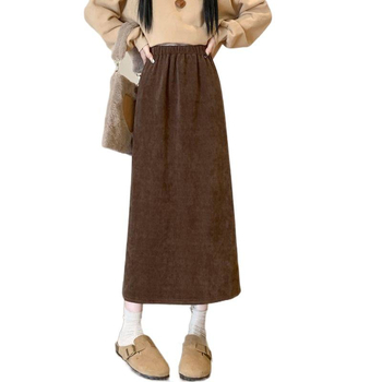 Fustă din Chenille, PVC ca materie principală, lungime medie, lansare primăvara 2025, elasticitate micro-bounce