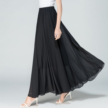 Fustă în linie A, Șifon de înaltă calitate, Material șifon, Rochie lungă, Colaj cusut