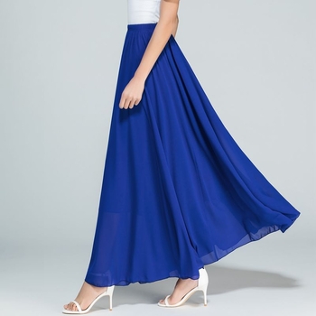 Fustă în linie A, Șifon de înaltă calitate, Material șifon, Rochie lungă, Colaj cusut