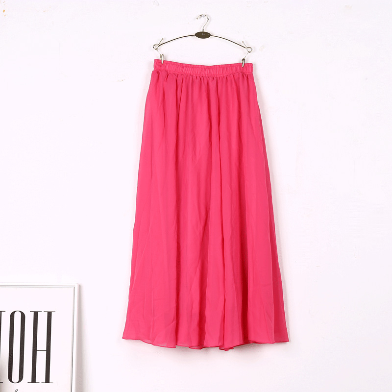 Fustă în linie A, Șifon de înaltă calitate, Material șifon, Rochie lungă, Colaj cusut