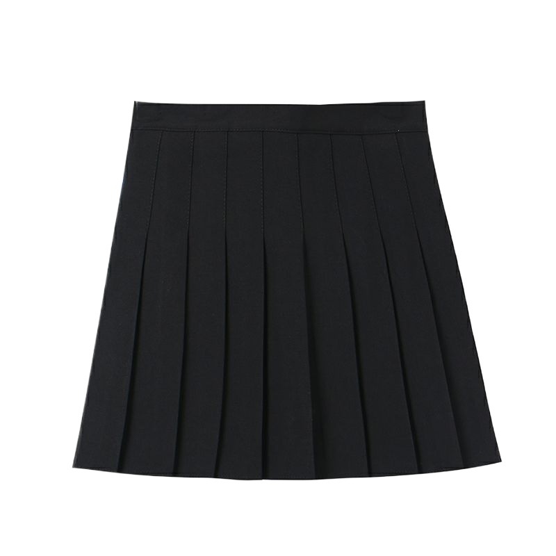 Kaki A-linijska plisirana suknja, visokim strukom, plus size, ženska jesensko-zimska kratka suknja.