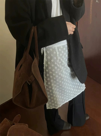 Cvjetna šifon suknja, poliester 95%+, midi duljina, svjež i sladak stil