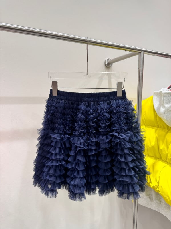 Fustă damă tip cake din plasă, talie înaltă, stil casual japonez-coreean, poliester 95%+