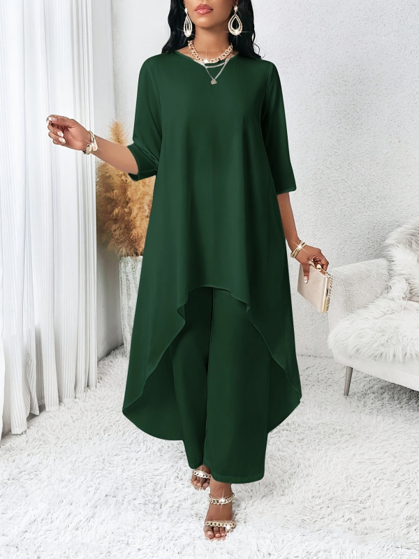 Top lejer pentru femei cu mâneci medii — țesătură Milk Silk Brushed, poliester cu spandex, microelasticitate, design panouri