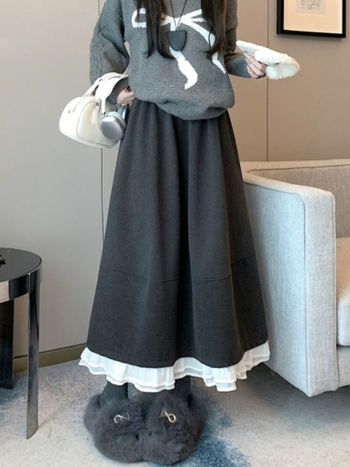 Suknja A-linije, srednja duljina, glavni sadržaj tkanine 90–95%, proljeće 2025