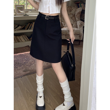 A-linijska kratka suknja od poliestera, mikroelastična, jednobojni uzorak, gradski stil