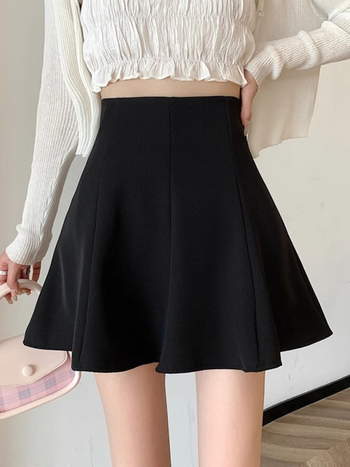 Fustă irregulară, poliester, compoziție principală 95%+, stil coreean, cusută în tehnică colaj