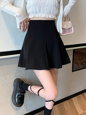 Fustă irregulară, poliester, compoziție principală 95%+, stil coreean, cusută în tehnică colaj