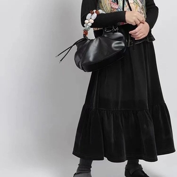 Lányoknak készült Chenille és Spandex cake skirt, középső hossz, 2025 tavasz