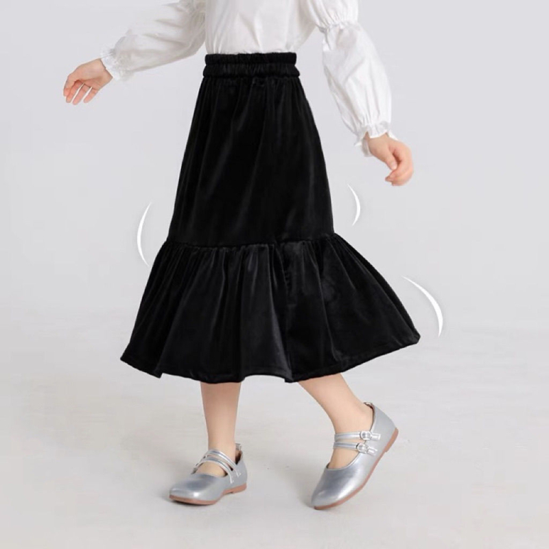 Lányoknak készült Chenille és Spandex cake skirt, középső hossz, 2025 tavasz