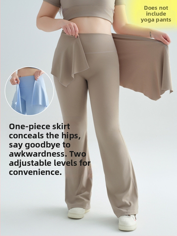 Fustă de acoperire pentru pantaloni de yoga – design dintr-o piesă, amestec nylon-elastan, potrivită pentru toate sezoanele, pentru femei tinere