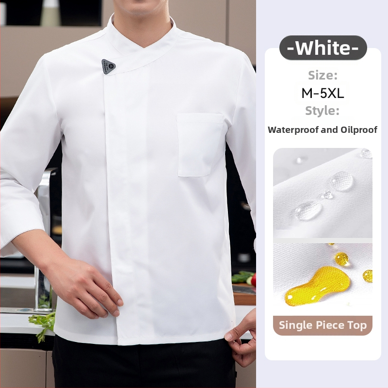 Vyrų šefų uniformos komplektas, ilgomis rankovėmis, medvilnė, maitinimo įstaigoms, ruduo 2025