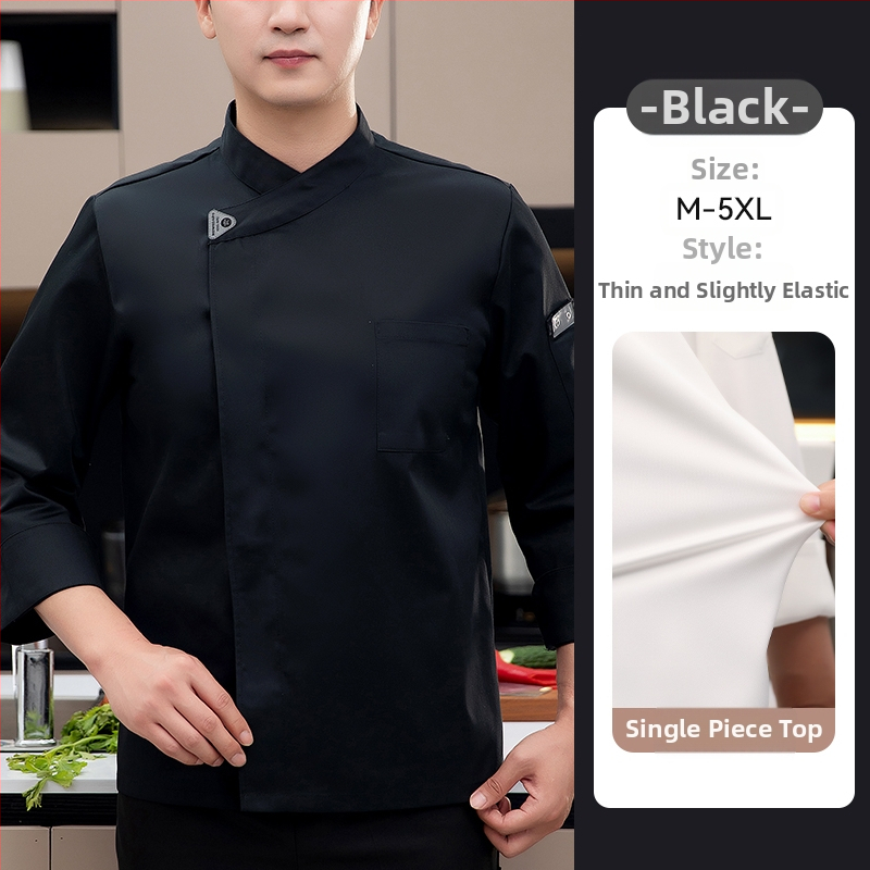 Vyrų šefų uniformos komplektas, ilgomis rankovėmis, medvilnė, maitinimo įstaigoms, ruduo 2025