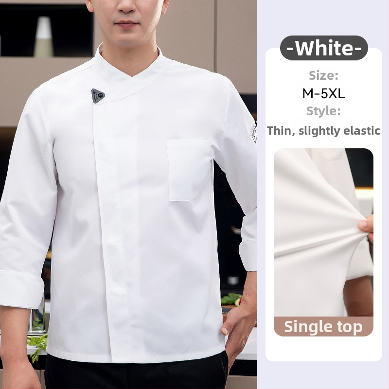 Vyrų šefų uniformos komplektas, ilgomis rankovėmis, medvilnė, maitinimo įstaigoms, ruduo 2025