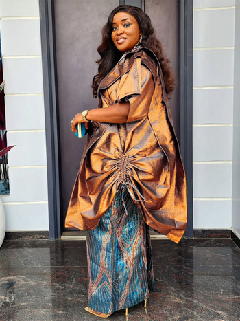 Dvojdielny set: saténový set s potlačou, dlhá sukňa, 3/4 rukávy, 30-50% elastán, jeseň 2025