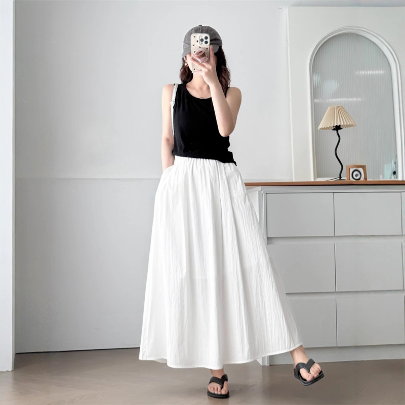 A linijos ilgas sijonas moterims, elegantiškas miesto stilius, poliesterio audinys, poliesterio sudėtis 50–70%