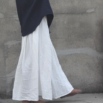 Moteriška medvilninė ilga klostuota sijonas - 90–95% medvilnės, literatūrinio retro stiliaus