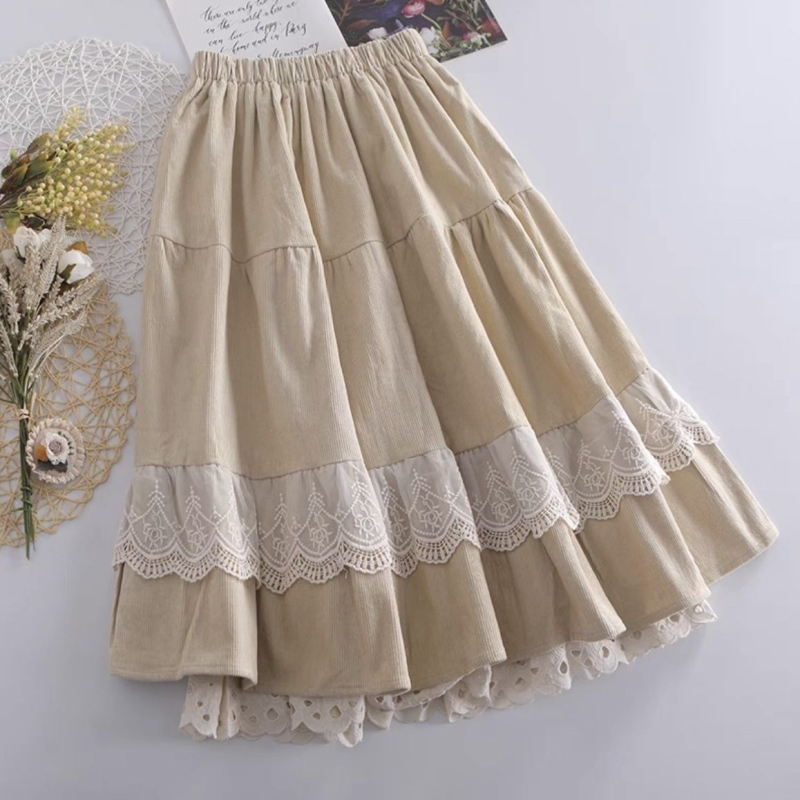 Sijonas su A-lynijos midi ilgio, chenille audinys su 90–95% Spandex, siuvimo sujungimo technika (splicing), 2024 m. pavasaris, stilius Royal sister