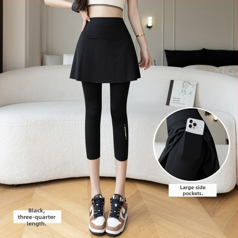 Klostuota trumpa sijonė iš ice silk, aukštas liemuo, nailono-spandekso mišinys, vasara 2024