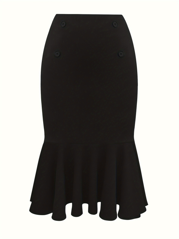 Γυναικεία φούστα μίντι με πουά σχέδιο, φούστα τύπου φιστέιλ, ύφασμα πολυεστέρα-ελαστάν, 95% πολυεστέρα, μικροελαστικότητα